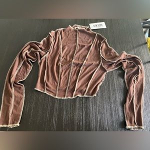 12tg tribe crop top brown